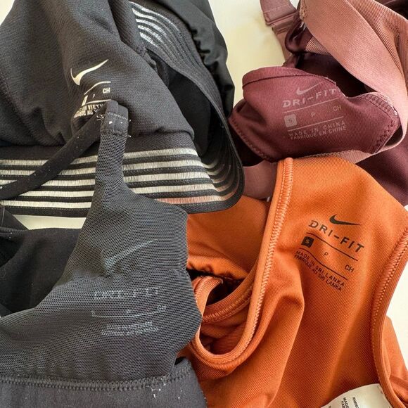 Sports Bra Bundle Nike Lululemon Black Pink Yellow Size Small Adjustable - Picture 12 of 12